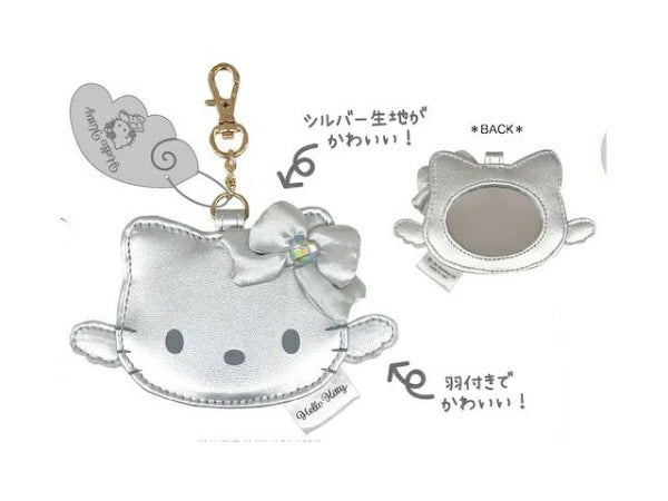 Hello Kitty Silver Angel Mirror Bag Charm