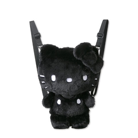 black hello kitty plush backpack 14 tall Black Hello Kitty Plush Backpack