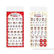 Monchhichi x Hello Kitty 50th Anniversary Clear Sticker Sheet