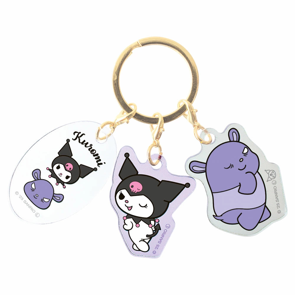 Kuromi & Baku 3-Charm Keychain