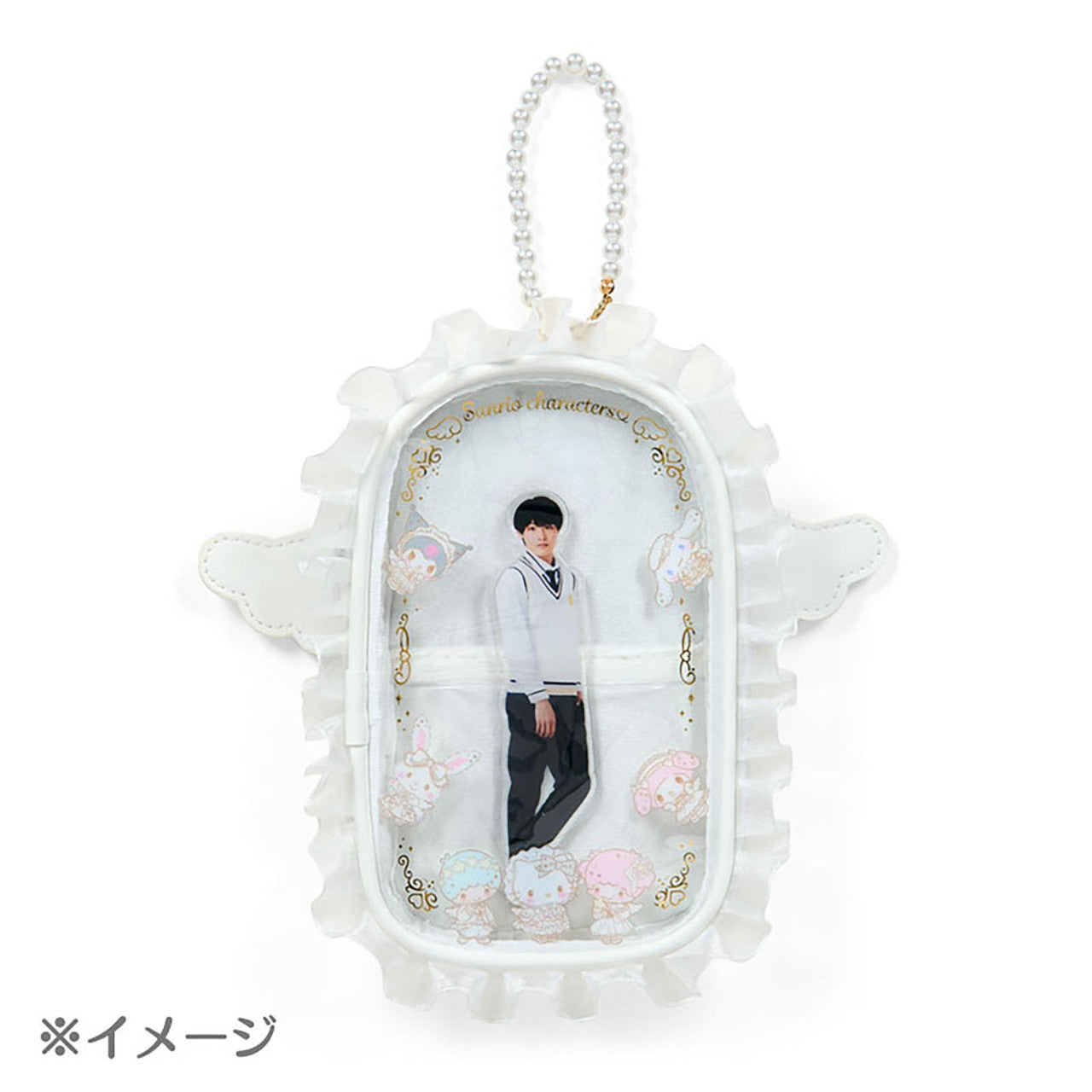 Sanrio Characters Enjoy Idol "Pure White Angel" Ita Pouch Keychain