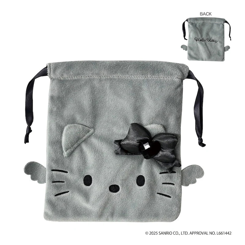 Hello Kitty Gray Angel Drawstring Bag