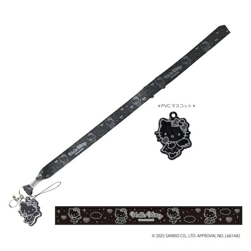 Hello Kitty Black Angel Neck Strap