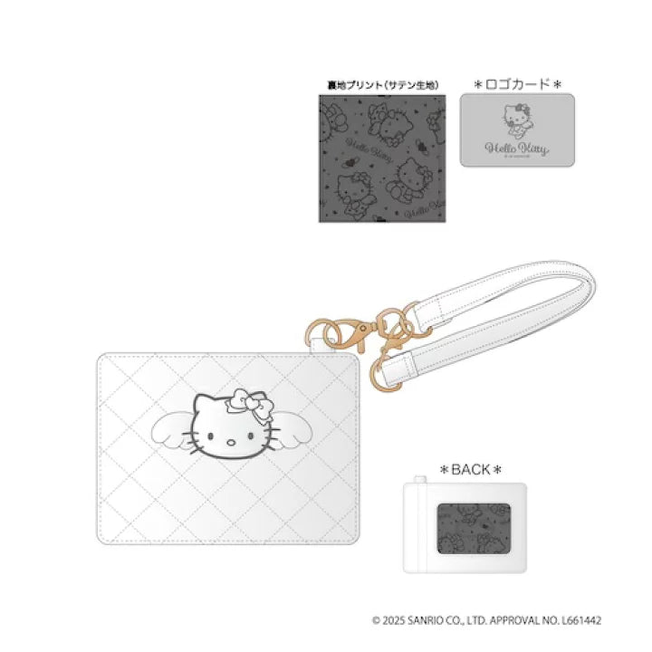 Hello Kitty Silver Angel Quilted Pass Case