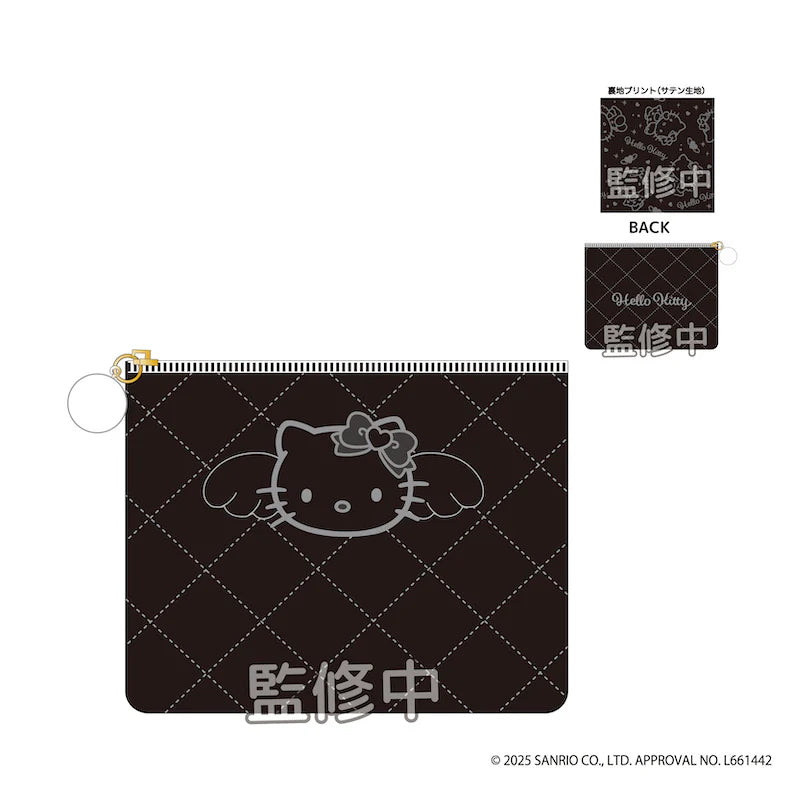 Hello Kitty Black Angel Quilted Wallet
