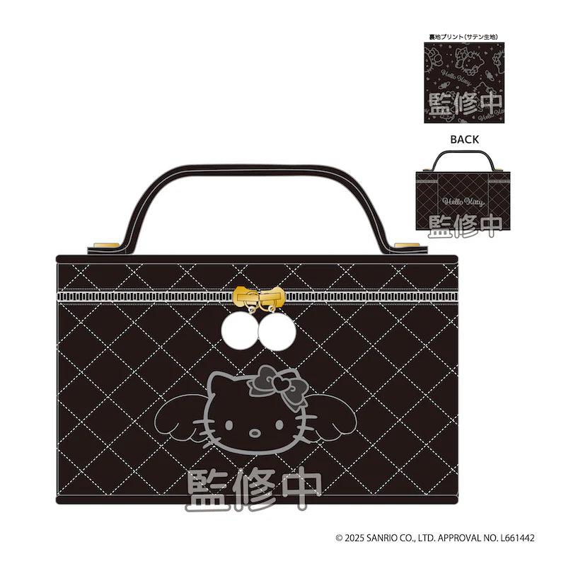 Hello Kitty Black Angel Quilted Cosmetic Box