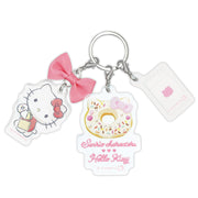 Hello Kitty Donut 3-Link Charm Keychain