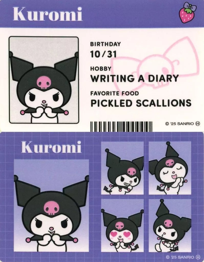 Kuromi ID Card Sticker Set