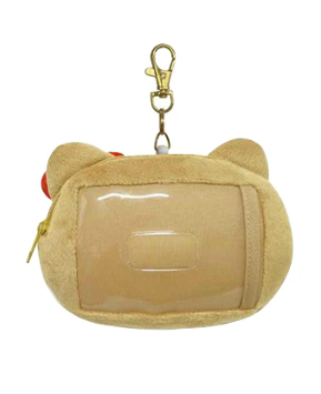 Tan Hello Kitty Hibiscus Face Pass Case & Pouch