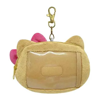 Tan Hello Kitty Sunglasses Face Pass Case & Pouch