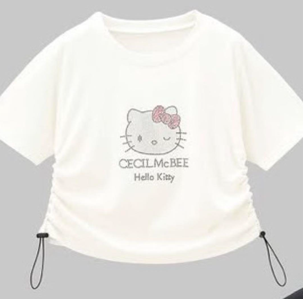 Hello Kitty x CECIL McBEE cropped shirt