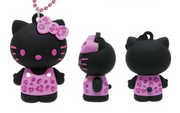 Hello Kitty Black Leopard 3D Keychain