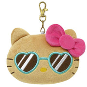 Tan Hello Kitty Sunglasses Face Pass Case & Pouch