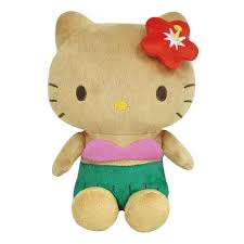 Tan Hello Kitty Hula Plush