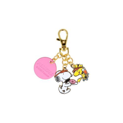 Snoopy Cafe Stand 3 Charm Keychain