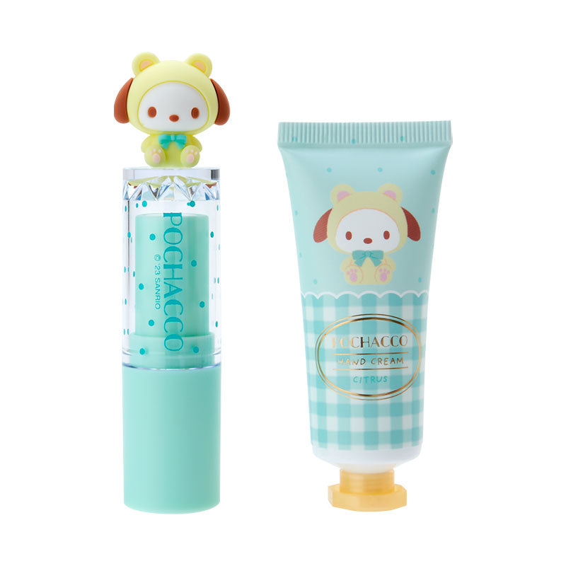 Pochacco Bear Lip Balm & Hand Cream Set Charms LOL