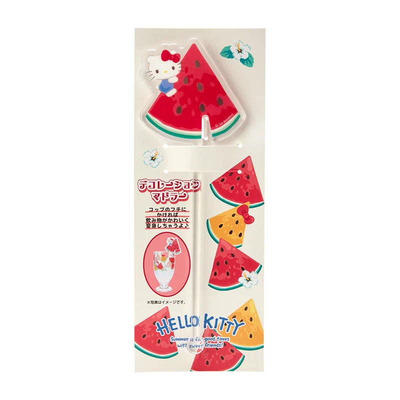 Hello Kitty Colorful Fruits Drink Stirrer | Charms LOL