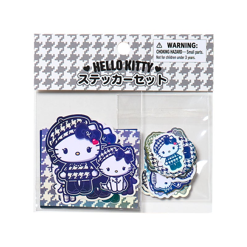 Hello Kitty "Monochrome Girly Twin" Sticker Set