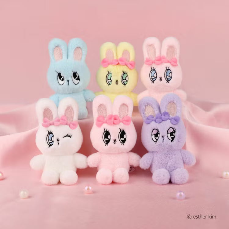 Esther Bunny Sitting Plush Mascot [Blue]