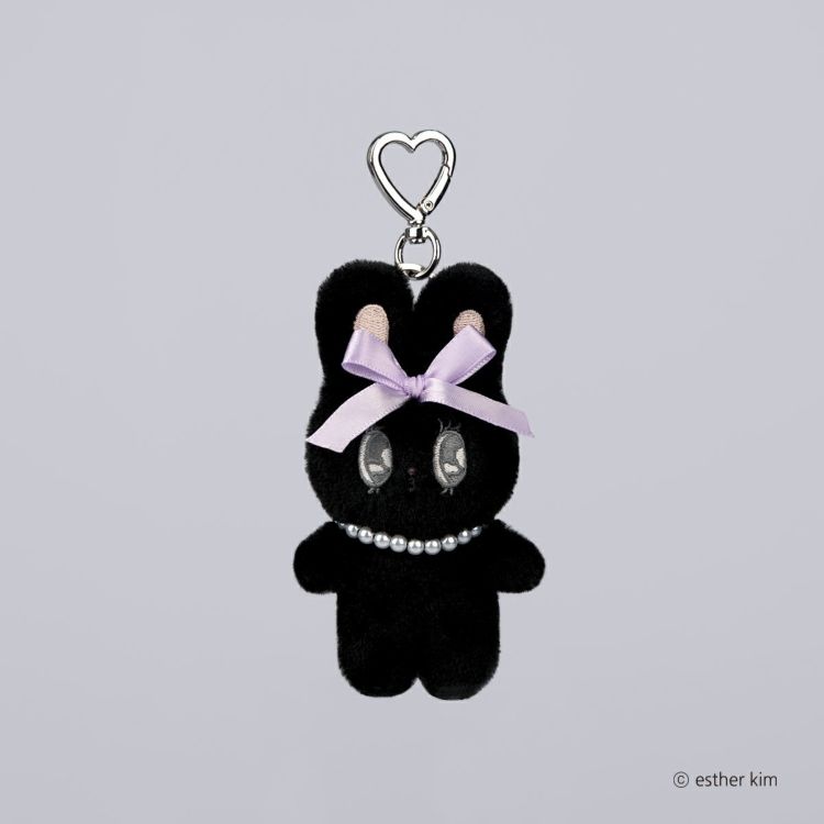 Esther Bunny Black Edition Necklace Plush Mascot