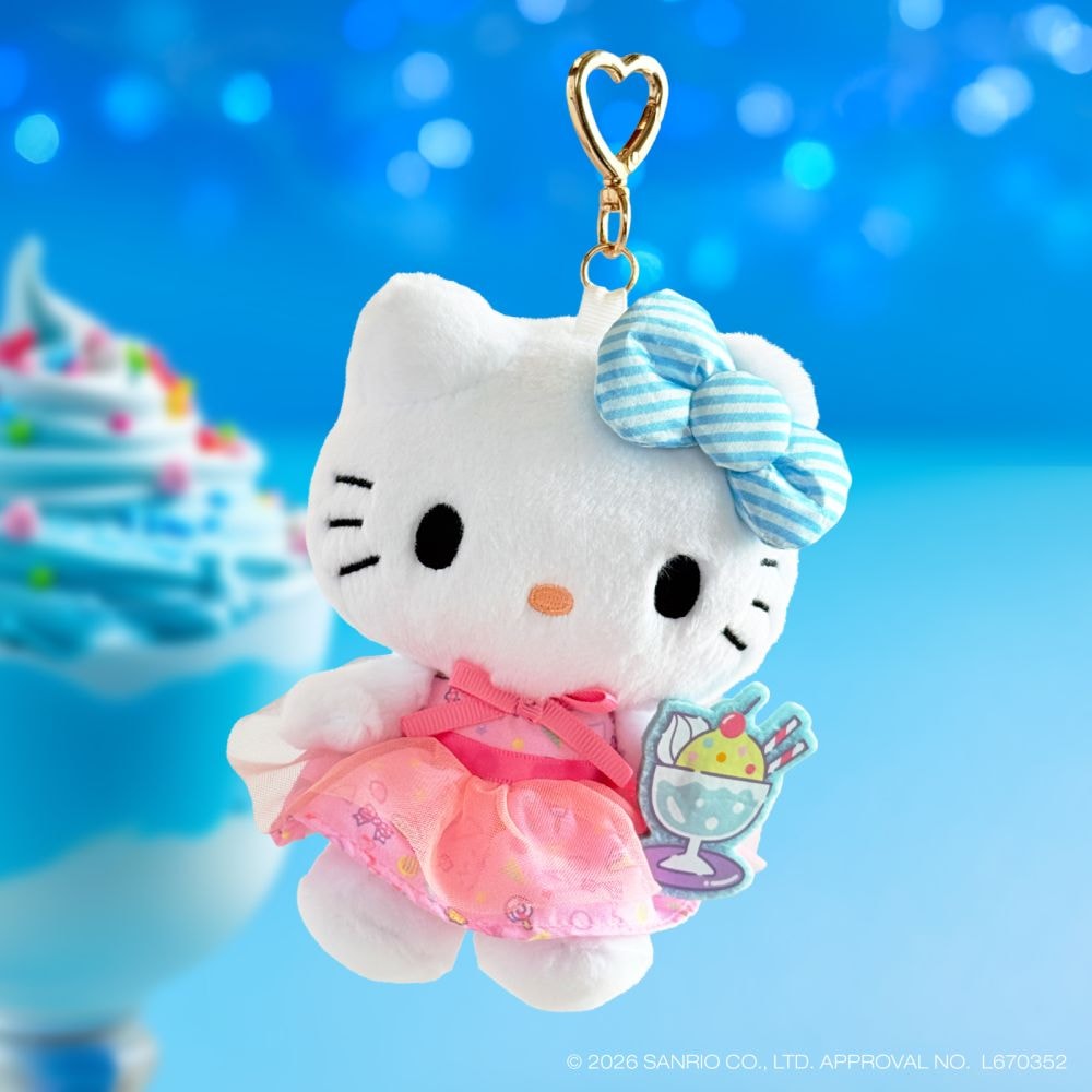 Hello Kitty x Fresh Punch Plush Mascot [Light Blue]