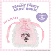 My Melody "Dreamy Sweets Ghost House" Gingham Mini Drawstring Bag