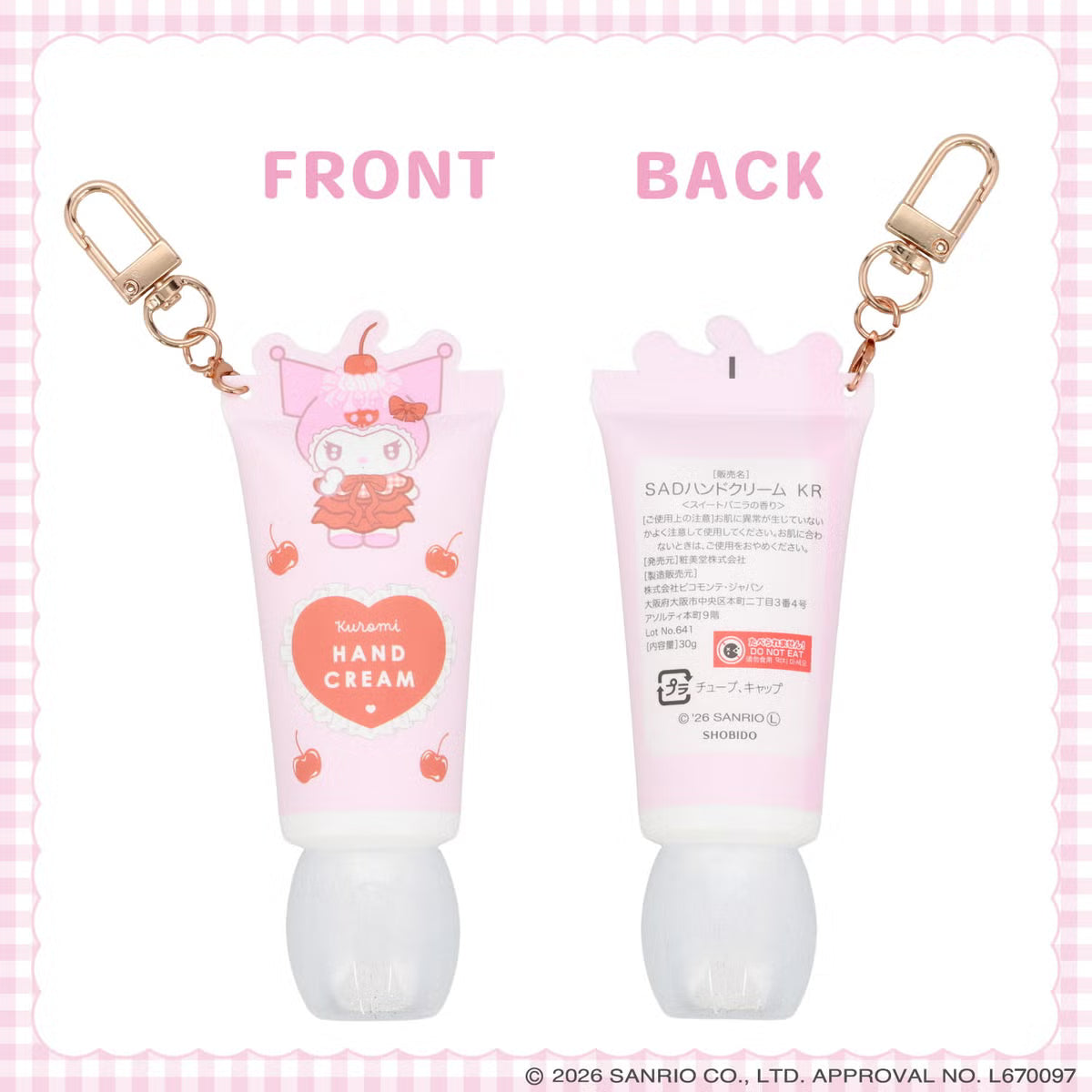 Kuromi "Dreamy Sweets Ghost House" Hand Cream [Red]