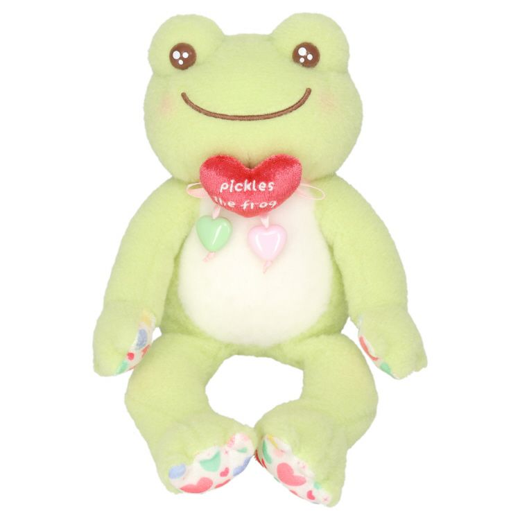 Pickles the Frog Smile Heart Bean Plush [Green]
