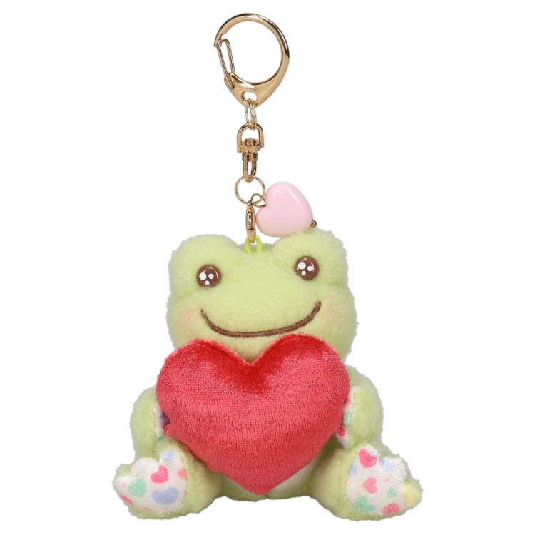 Pickles the Frog Smile Heart Bean Plush Mascot [Green]