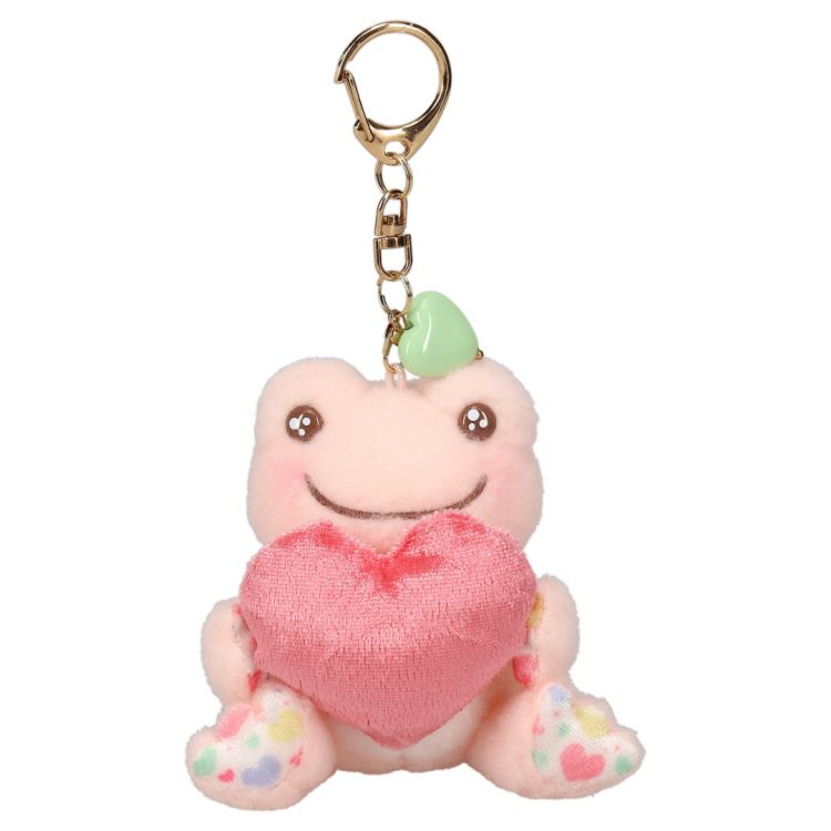Pickles the Frog Smile Heart Bean Plush Mascot [Pink]