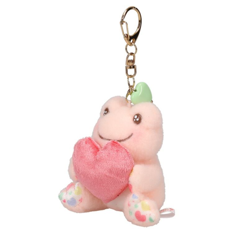 Pickles the Frog Smile Heart Bean Plush Mascot [Pink]