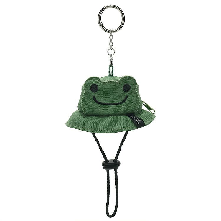 Pickles the Frog Bucket Hat Pouch Keychain Green