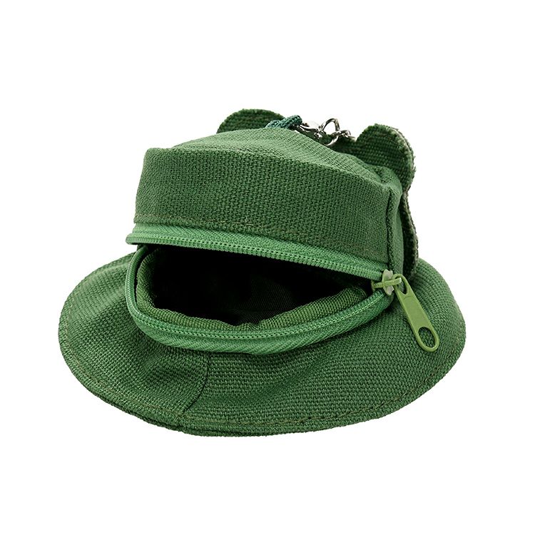 Pickles the Frog Bucket Hat Pouch Keychain Green