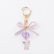 Kuromi Bunny Ribbon Pearl Beaded Strap