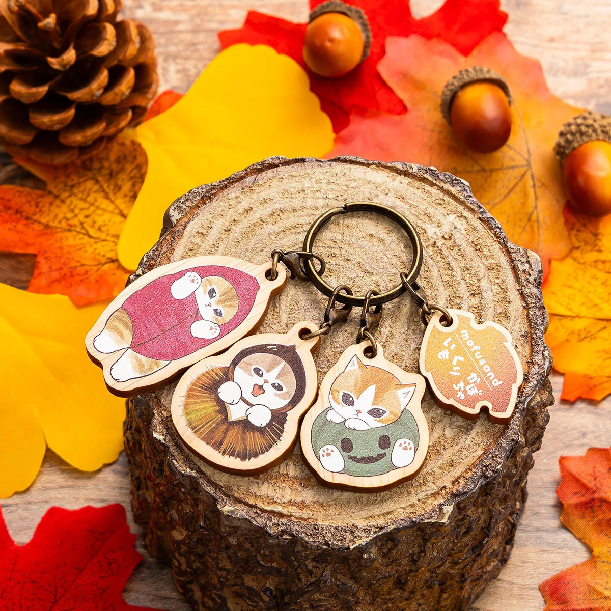 Mofusand Autumn Fair Acrylic Keychain A