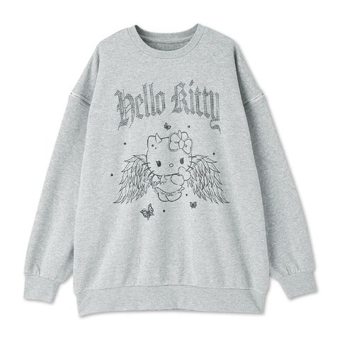 Hello Kitty x CHIP CLIP Rhinestone Sweatshirt [Gray]