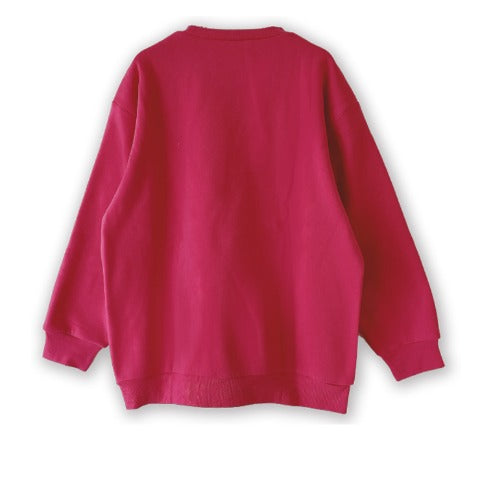 Usahana Fleece-lined Sweatshirt [Pink]