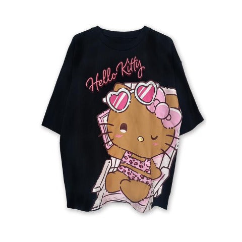 Tan Hello Kitty T-Shirt [Black]