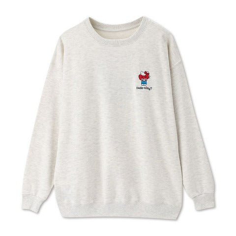 Helly Kitty Cube Pullover Sweatshirt [Light Grey]