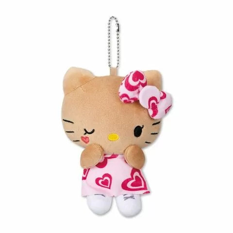 Avail Tan Hello Kitty Heart Plush Mascot