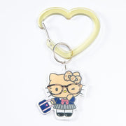 Hello Kitty Tan School Girl Heart Carabiner