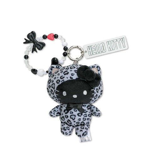 Hello Kitty Black Leopard Plush Mascot