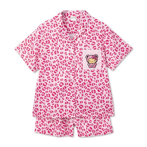 Hello Kitty Leopard Loungewear [Pink] Large