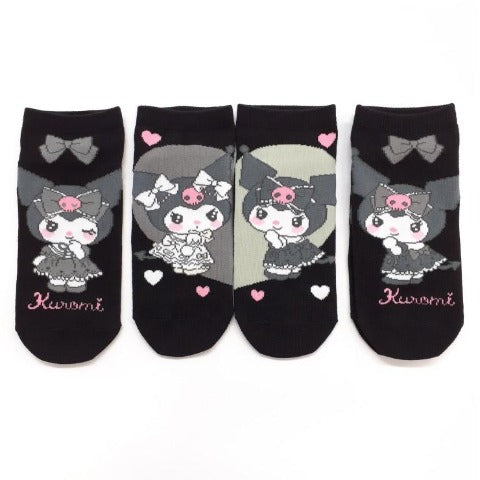 Kuromi Ribbon Socks Set 3