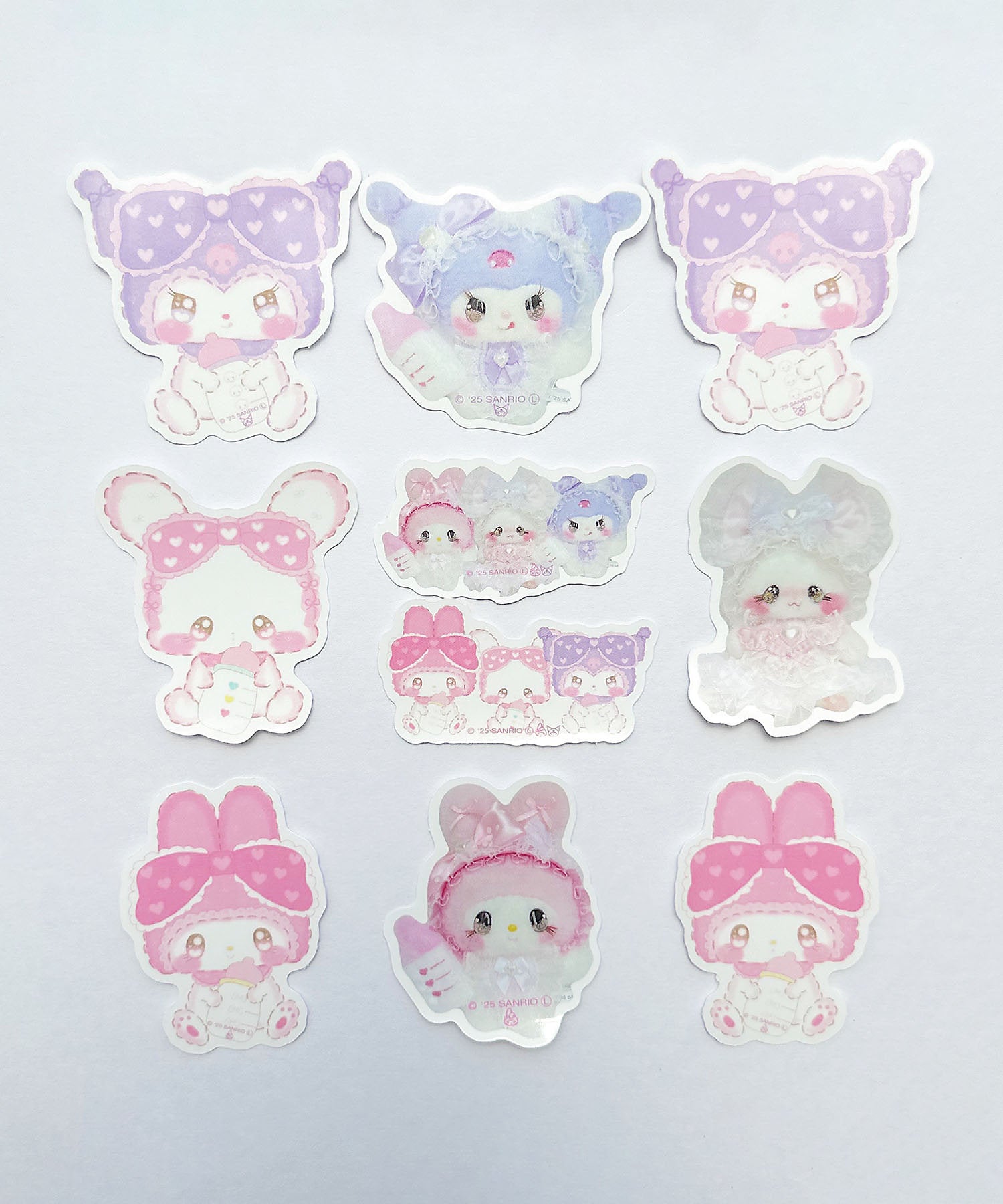 My Melody x Kuromi x Wish Me Mell Pream Sticker Set