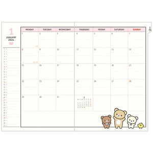 Rilakkuma Bike 2024 A5 Index Planner