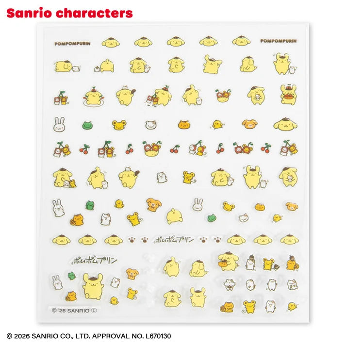 Pompompurin Retro Design Nail Parts Stickers