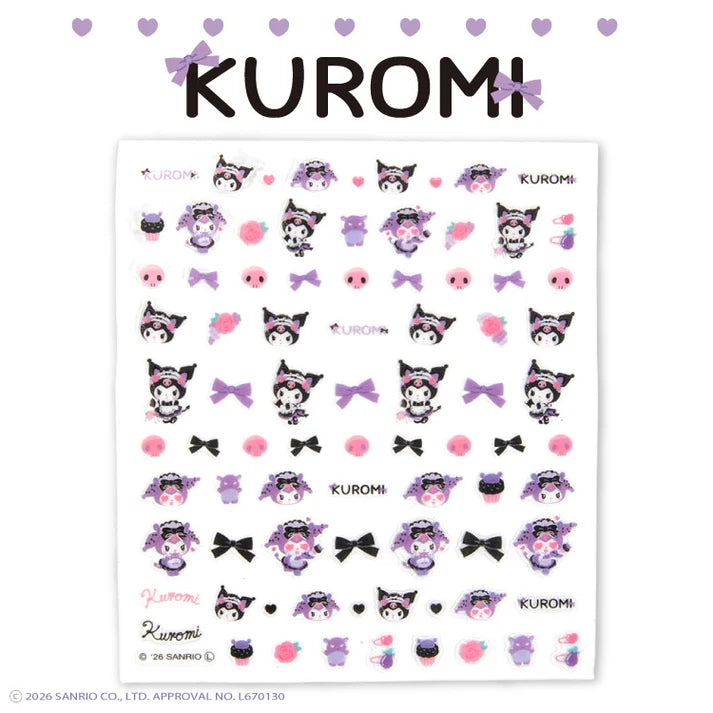 Kuromi Maid Nail Art Stickers