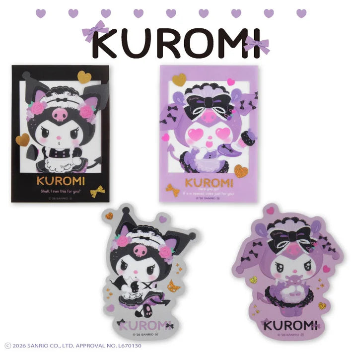 Kuromi Maid Clear Sticker D