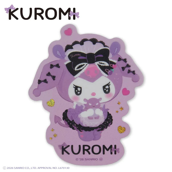 Kuromi Maid Clear Sticker D